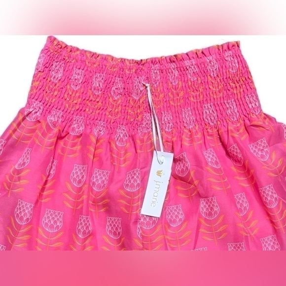 J. MARIE Women's Maeve Skort Medium Pink, Orange, & White Novelty Flower Print - Picture 5 of 16
